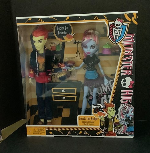 Neu Monster High Dolls Double The Rezept Abbey bominierbar & Heide brennt zu Hause Ick - Bild 8 von 8