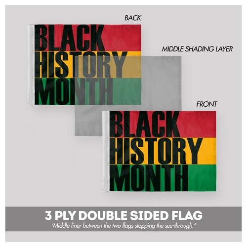 Black History Month einseitige Autofensterflagge 10,5"x15" Premium Fensterfahne - Bild 2 von 5
