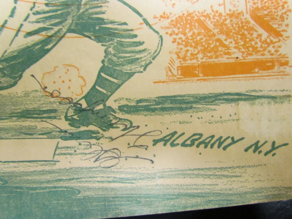 Albany Senators 1949 Program score card signed - Image 2 of 4
