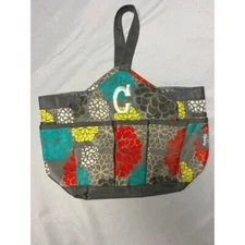 Thirty One Get A Grip Tote Bag Full Bloom Floral C Initial Organizer Crafts Baby