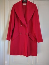 Ashley Brooke Red Women Coat Cashmere Blend - Size 10