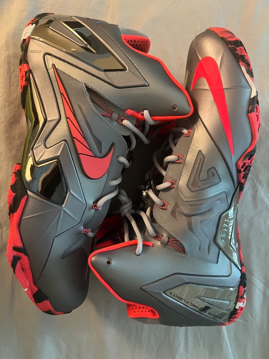 Nike Lebron XI Elite wolf Grey and Laser Crimson | eBay