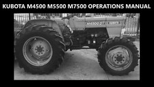 KUBOTA M4500 M5500 M7500 OPERATION MANUAL -55pg for DT Tractor Service & Repair
