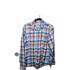 Jack Wills Fine Cotton Shirting MULTICOLORED CHECK Plaid Button Down Shirt M