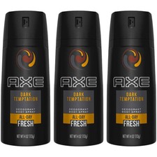 Pack of 3 New AXE BODY SPRAY DARK TEMPTATION 150 ML