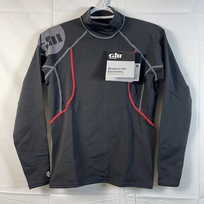Gill Men Hydrophobe top size XS black long sleeve stretch wicking 50+ protection