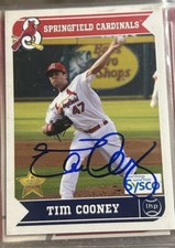 2013 Springfield Cardinals Sysco SGA Tim Cooney Signed Auto Set Card