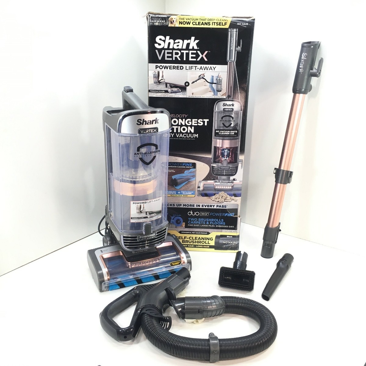OPEN BOX Shark Vertex AZ2002 DuoClean PowerFin Upright Vacuum