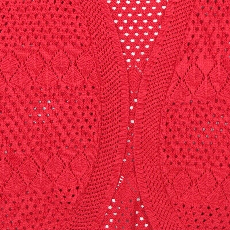 CHIC Womens Red V-Neck Cotton Cardigan Jumper Size M - M/L | eBay