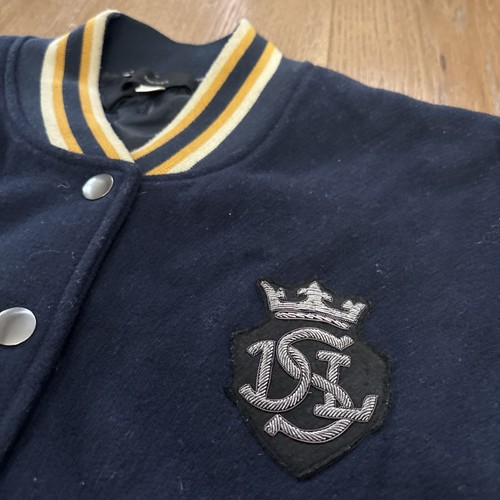 Diesel Wool Varsity Jacket J-petro Distressed Denim Sleeves Size Large - Picture 3 of 9