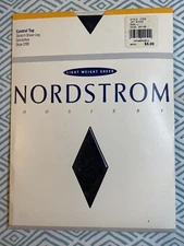 Nordstrom Control Top Sandaltoe Stretch Sheer Leg Jet Black Size C (boxL)