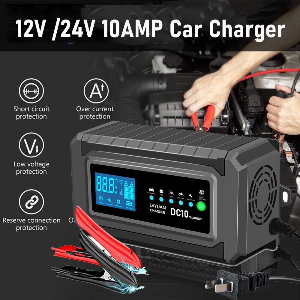Battery charger for lawn mower sale