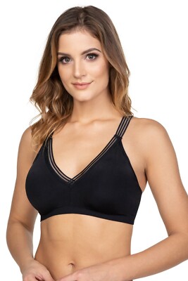 LOSVIP Reggiseni Sportivi Da Donna Criss-Cross Back Padded Training Canottiere Crop Top Con Tenuta Media Per Donne, Blu, XS - Foto 7