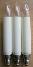 3 Schaftkerzen 100 mm E10 3Watt 8, 12, 14, 16, 23, 34 VOLT  Innen und Aussen