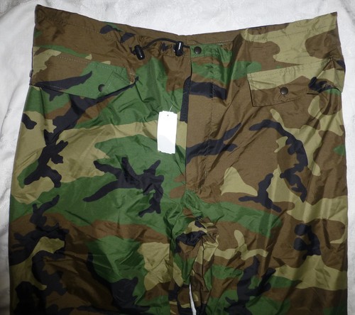 NWT US Military Issue Woodland ORC Industries Improved Rainsuit Trousers X-LG - Picture 2 of 5