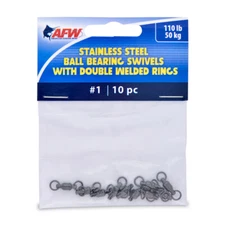 AFW BALL BEARING STAINLESS SWIVEL WELDED RINGS | 10 PACK | PICK SIZE
