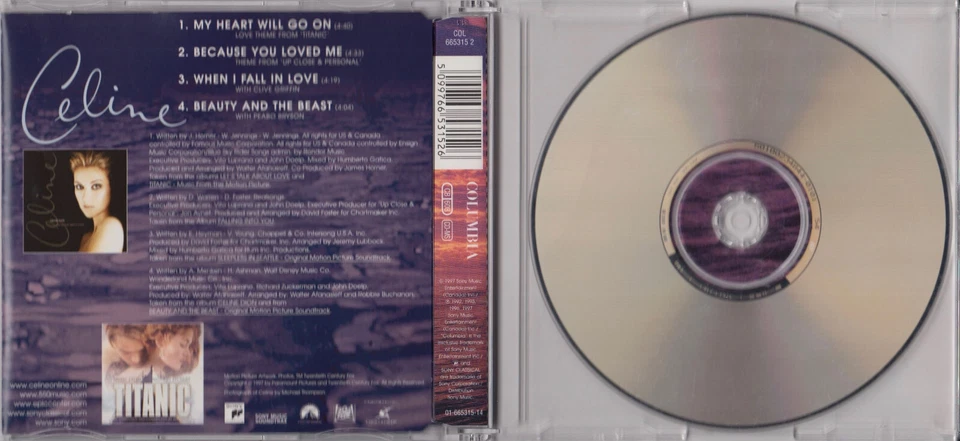 CELINE DION My Heart Will Go On MCD 1997 RAR & WIE NEU TITANIC Soundtrack - Bild 3 von 4
