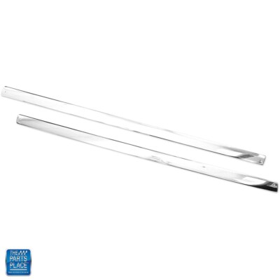 1968-1969 GTO LeMans Rocker Moldings New Stainless Pair - New