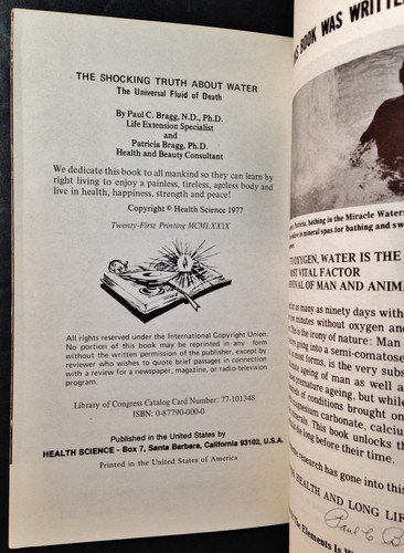 The Shocking Truth About Water by Patricia and Paul Bragg, Health Science, 1977 - Imagen 4 de 6