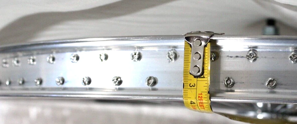 Conjunto de aros de roda de bicicleta 20" 140 raios traseira e dianteira cromada Beach Cruiser Lowrider - Imagem 2 de 3