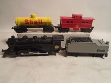 4 PIECE Shell Gas Fletcher Barnhardt White Diecast HO Train SET IN SEALED PACKAG