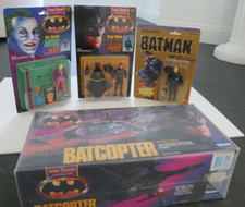 BATMAN 1989 Figure LOT, JOKER, Bob, Bruce Wayne UNPUNCHED, Dark Knight BATCOPTER