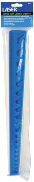 Blue Sharks Teeth Spanner Wrench Holds 20 Wrench in Holder Rack Blue Sharks Teeth Spanner Wrench Holds 20 Wrench in Holder Rack