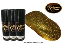 12oz Aerosol Metal Flake Dark Gold (004 HEX) - Urethane Base, Automotive Paint 