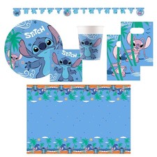 Procos - Set per feste Stitch grande, 46 pezzi, per feste di compleanno per bamb