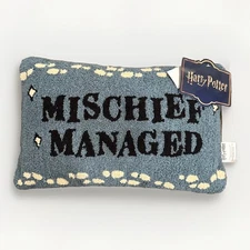 Harry Potter Mischief Managed Throw Pillow Hooked NWT 9x15 Jay Franco