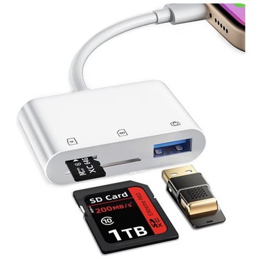 SD Card Reader USB C, High Speed Data Sync USB 3.0 to SD/TF Card USB Adapter,...