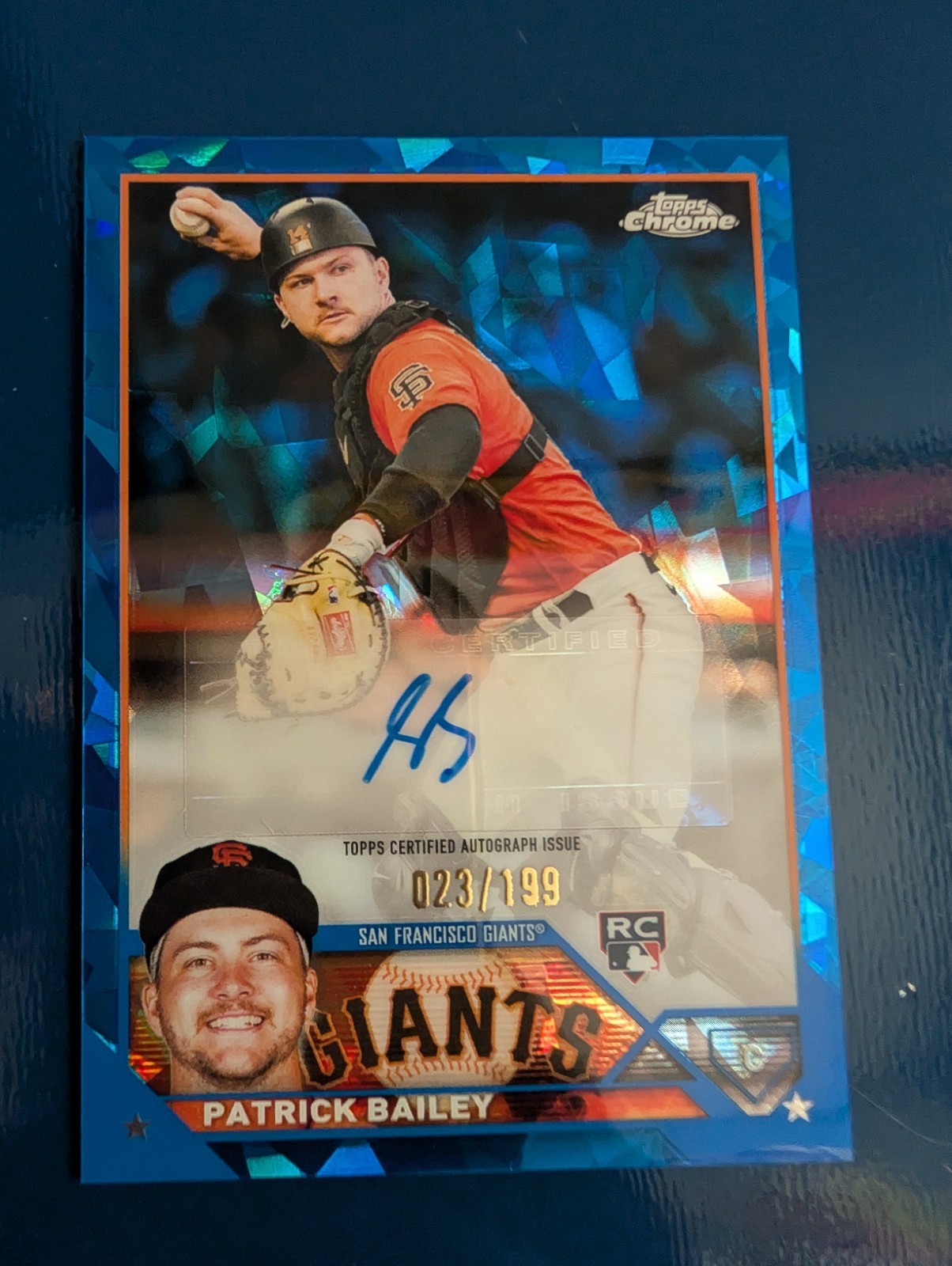 2023 Topps Chrome Update Sapphire Patrick Bailey Auto RC /199