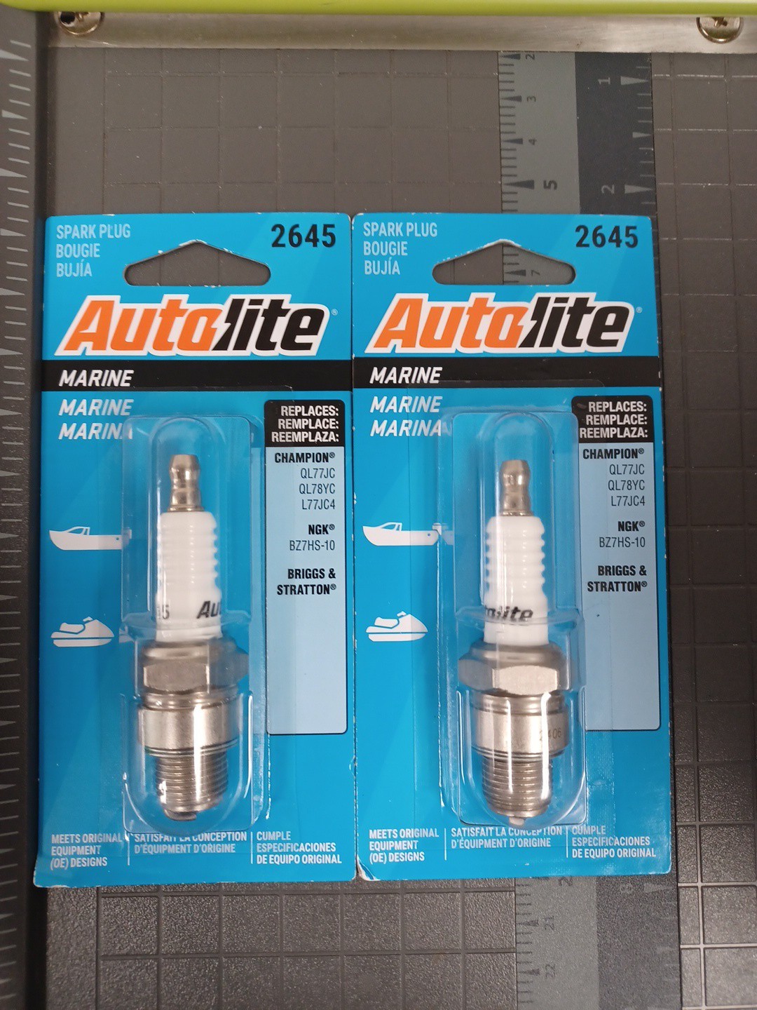  Autolite 2645 Marine Spark Plugs for multiple marine applications Set Of 2