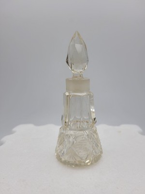 edwardianisch? Antiker Vintage Duftflakon aus geschliffenem Glas Parfüm, einige Beschädigungen.