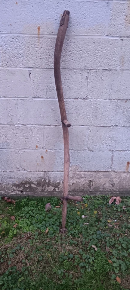Antique Scythe Sickle Farm Tool  60" Grim Reaper, from 1800s NC farm - Image 2 of 4
