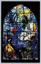Marc Chagall Stained Glass Window Union Church Pocantico Hills Postcard 1995