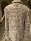 St. John Collection Boucle Stretch Jacket Metallic Jacket Limestone Multi sz 12 — photo 5