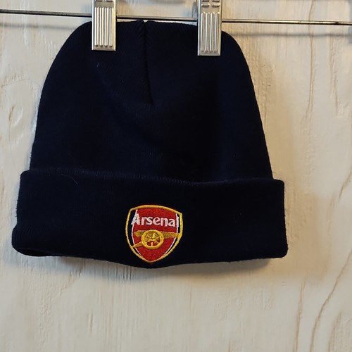 Arsenal FC Navy Blue Beanie Hat 100% Acrylic Made in Britain