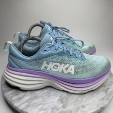 Hoka One One Bondi 8 Airy Blue Ocean Running Shoes Women's Size 9B 1127952ABSO