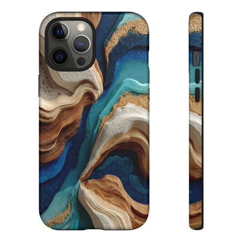 For iPhone | Samsung Galaxy | Pixel Phone Case - Blue Marble Resin Print - 第 106/239 張圖片