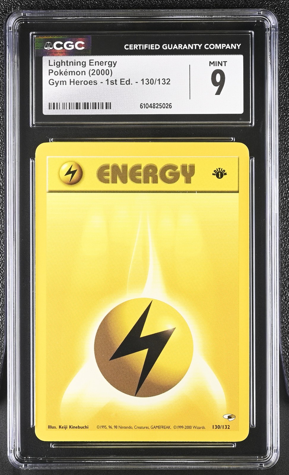2000 Gym Heroes - 1st Ed. Pokemon Lightning Energy CGC 9 130/132