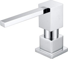 Sink Soap Dispenser for Kitchen Sink Chrome , All Brass Built-in-Top Refill