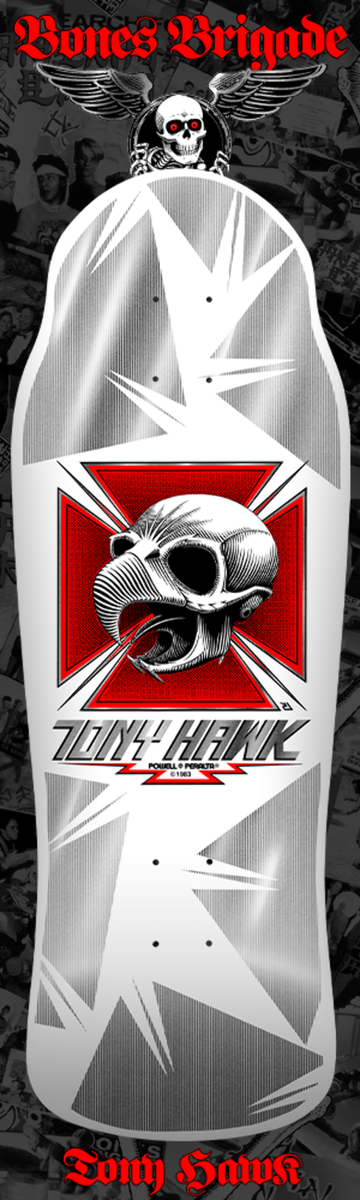Powell Peralta Tony Hawk Skull Bones Brigade Series 17 White
