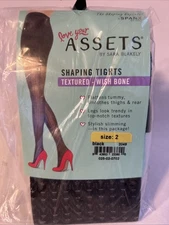 Spanx Shaping Tights Size 2 Black Textured Wish Bone Love Your Assets