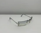 Vintage Women's Versace MOD N29 Silver Rimless Purple Gradient Lenses Sunglasses