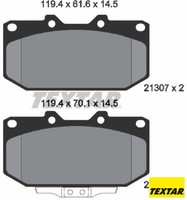 Textar 2130701 Bremsbelagsatz FüR Scheibenbremse Bremsbelagsatz