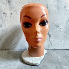 Rare Vintage 1960s Female Mannequin Head Wig Stand Styrofoam Display Bust