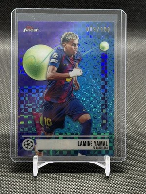 2025-26 Topps Finest UEFA Lamine Yamal Purple Checkerboard /150 - Barcelona
