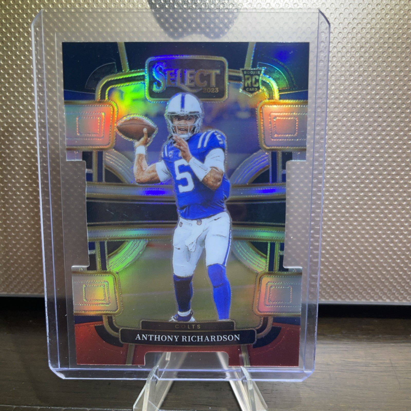 2023 Panini Select Anthony Richardson #43 Black & Red Prizm Die-Cut (RC)