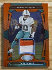 2025 Certified Orange Tyreek Hill 3 Color Patch SP 1/30 #MME-THL Dolphins WR